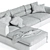 Elegant Parma Sofa by Divan 3D model small image 3