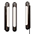 Sleek Bronze Wall Lamp 3D model small image 1