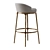 Stylish Swivel Fabric Barstool 3D model small image 4