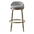 Stylish Swivel Fabric Barstool 3D model small image 5