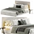 Modern Flou MyPlace 2017 Bed 3D model small image 2