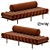 Modern Tacchini Five to Nine Bench 3D model small image 5