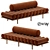 Modern Tacchini Five to Nine Bench 3D model small image 6