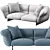 Modern 2 Seater Moncloud Sofa 3D model small image 2