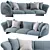 Contemporary 3-Seater Sofa Design 3D model small image 1