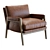 Crate&Barrel Leather Armchair 3D Model 3D model small image 1