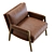 Crate&Barrel Leather Armchair 3D Model 3D model small image 2