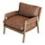 Crate&Barrel Leather Armchair 3D Model 3D model small image 4