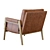 Crate&Barrel Leather Armchair 3D Model 3D model small image 5