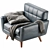 Modern Modular Mid-Century Seater 3D model small image 2