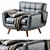 Modern Modular Mid-Century Seater 3D model small image 4