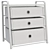 Sleek 3-Drawer Chest Furniture 3D model small image 3