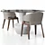 Elegant VELIS Chair & ANFORA Table 3D model small image 4