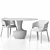 Elegant VELIS Chair & ANFORA Table 3D model small image 6