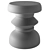 Modern Curved Concrete Stool 3D model small image 3