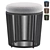 Varaschin Tibidabo Garden Pouf - Versatile Outdoor Seating 3D model small image 1