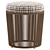Varaschin Tibidabo Garden Pouf - Versatile Outdoor Seating 3D model small image 3