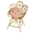 Vintage Rattan Kids Chair "Seashell 3D model small image 4