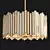 Modern Glam Gold Chandelier 3D model small image 2