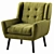 Velvet Accent Armchair LWFLIFE 2016 3D model small image 1