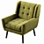 Velvet Accent Armchair LWFLIFE 2016 3D model small image 2