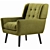 Velvet Accent Armchair LWFLIFE 2016 3D model small image 3