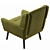 Velvet Accent Armchair LWFLIFE 2016 3D model small image 4