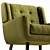 Velvet Accent Armchair LWFLIFE 2016 3D model small image 5