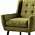 Velvet Accent Armchair LWFLIFE 2016 3D model small image 6