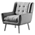 Velvet Accent Armchair LWFLIFE 2016 3D model small image 7