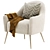 Elegant Annabelle Armchair Collection 3D model small image 3