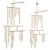 Modern Drop System Chandelier 3D model small image 1