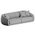 Wendelbo Montholon 3 Seater Sofa 3D model small image 2