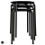 Modern Black Marius Stool Ikea 3D model small image 3