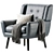 Velvet Accent Armchair LWFLIFE 2016 3D model small image 2