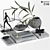 Modern Statue Plant Decor Set 3D model small image 1