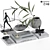 Modern Statue Plant Decor Set 3D model small image 7