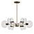 Mid-Century Gold Pendant Light 3D model small image 1