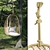 Organic Rattan Cocoon Chair 3D model small image 3