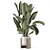 Rusty Concrete Pot Indoor Plants 3D model small image 4