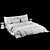 Cozy Neutral Bed Set with Zara Home Linen Bedding 3D model small image 6