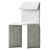Sleek Modern Sacha Chair 3D model small image 6