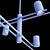 Modern Adjustable Spot Light Chandelier 3D model small image 5
