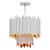 Elegant Syrie White Chandelier 3D model small image 1