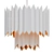 Elegant Syrie White Chandelier 3D model small image 2