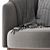 Sleek Oak Column Leg Chair 3D model small image 6