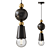 Designer Brass Clip Pendant Light 3D model small image 2