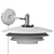 Nordlux Bretagne Elegant Wall Light 3D model small image 2