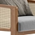 Bellamy Cane Armchair Fabric Wood 3D model small image 5