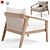 Malta Teak Lounge Chair - Comfortable Outdoor Elegance 3D model small image 2